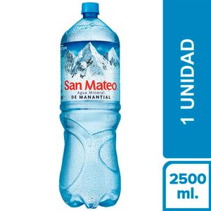 Agua SAN MATEO sin Gas Botella 2.5L