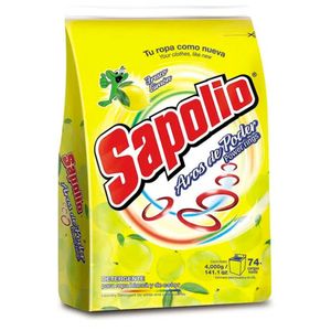 Detergente en Polvo SAPOLIO Limón Bolsa con Asa 4Kg