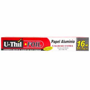 Papel Aluminio UTHIL con Sierra 16 mts x 30cm