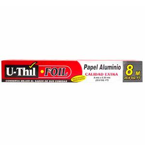 Papel Aluminio UTHIL con Sierra 8 mts x 30cm