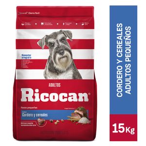 Comida para Perros RICOCAN Adultos Razas Pequeñas Cordero y Cereal Bolsa 15 Kg