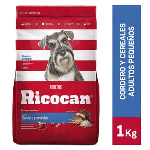 Comida para Perros RICOCAN Adultos Razas Pequeñas Cordero y Cereal Bolsa 1 Kg