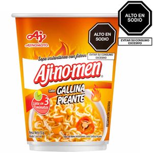 Sopa Instantánea AJINOMEN Sabor a Gallina Picante Vaso 51g