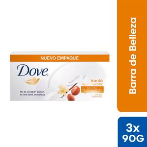 Jabón de Tocador DOVE Karité y Vainilla Barra 90g Pack 3 un