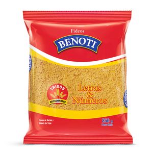 Fideos Letras y Números BENOTI Bolsa 250g