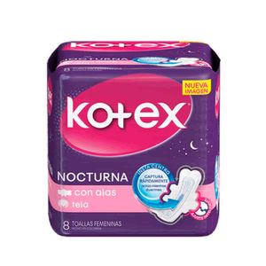 Toallas Higienicas KOTEX Nocturna Tela 8u