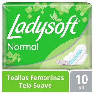 Toallas Higiénicas LADYSOFT Normal con Alas 10u