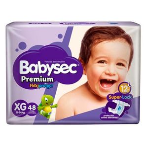 Pañales para Bebé BABYSEC Premium Talla XG Paquete 48un