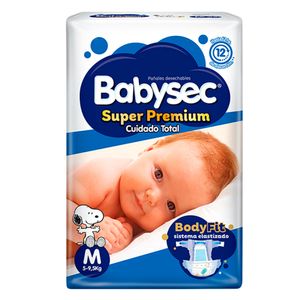 Pañales para Bebé BABYSEC Super Premium Talla M Paquete 48un