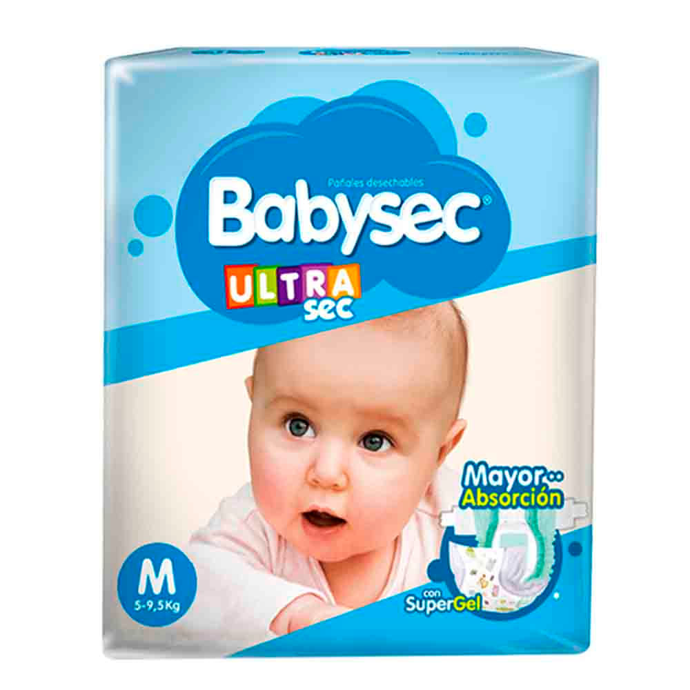 Amigo preferible Confusión Pañales para Bebé BABYSEC Ultra Sec Talla M Paquete 64un | Vega - vegaperu