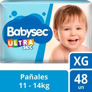 Pañales para Bebé BABYSEC Ultra Sec Talla XG Paquete 48un