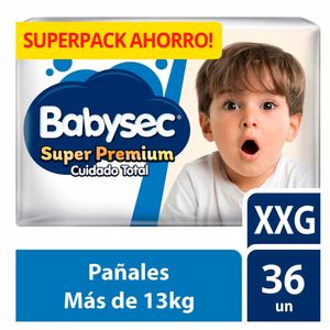 Pañales para Bebé BABYSEC Super Premium Talla XXG Paquete 36un