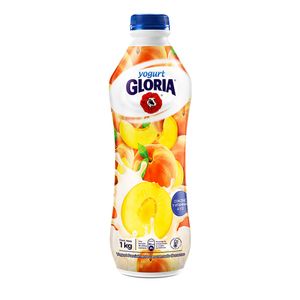 Yogurt GLORIA Durazno Botella 1kg