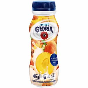 Yogurt GLORIA Durazno Botella 180gr