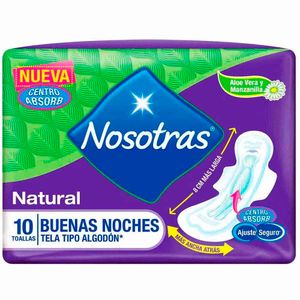 Toallas Higiénicas NOSOTRAS Buenas Noches Mayor Protección Paquete 10 unid