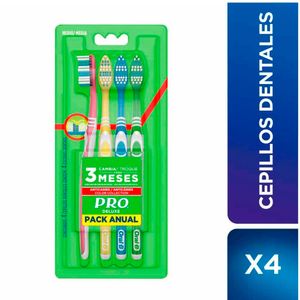 Cepillo Dental ORAL B - PRO Anticaries Colors Pack 4un