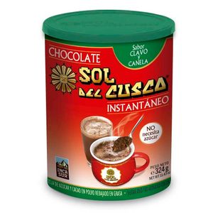 Chocolate para Taza SOL DEL CUZCO Instántaneo con Clavo y Canela Lata 324gr