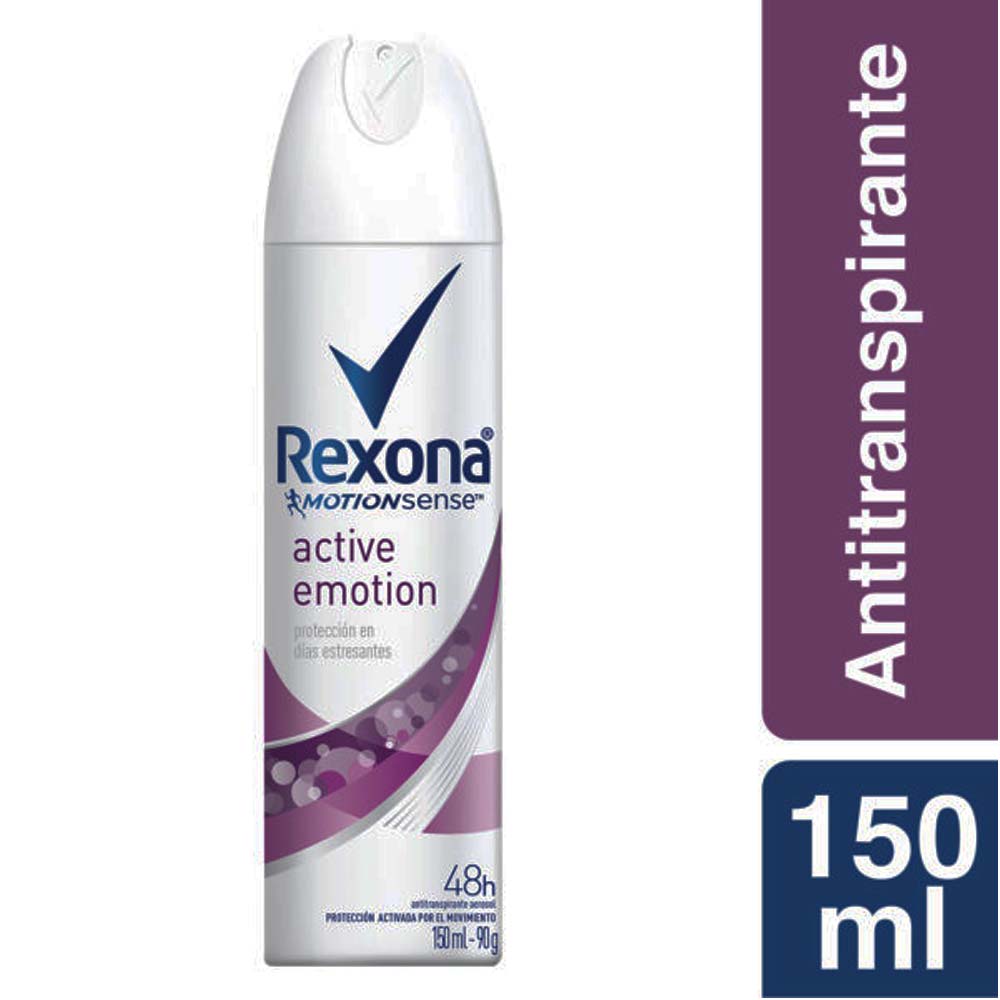 Rexona Desodorante Antitranspirante Mujer Active Emotion en Aerosol 150 Ml  en Proteger Salud
