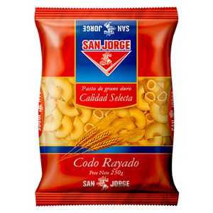 Fideo SAN JORGE Codo Rayado Bolsa 250gr