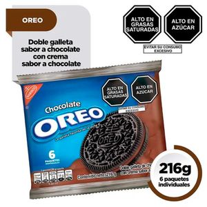 Galleta OREO Chocolate Paquete 6 un