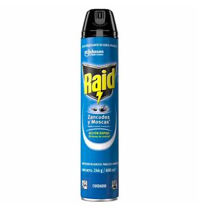 Insecticida RAID Zancudo y Moscas Aerosol 400ml