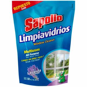 Limpiador de Vidrios SAPOLIO Lavanda Doypack 500ml
