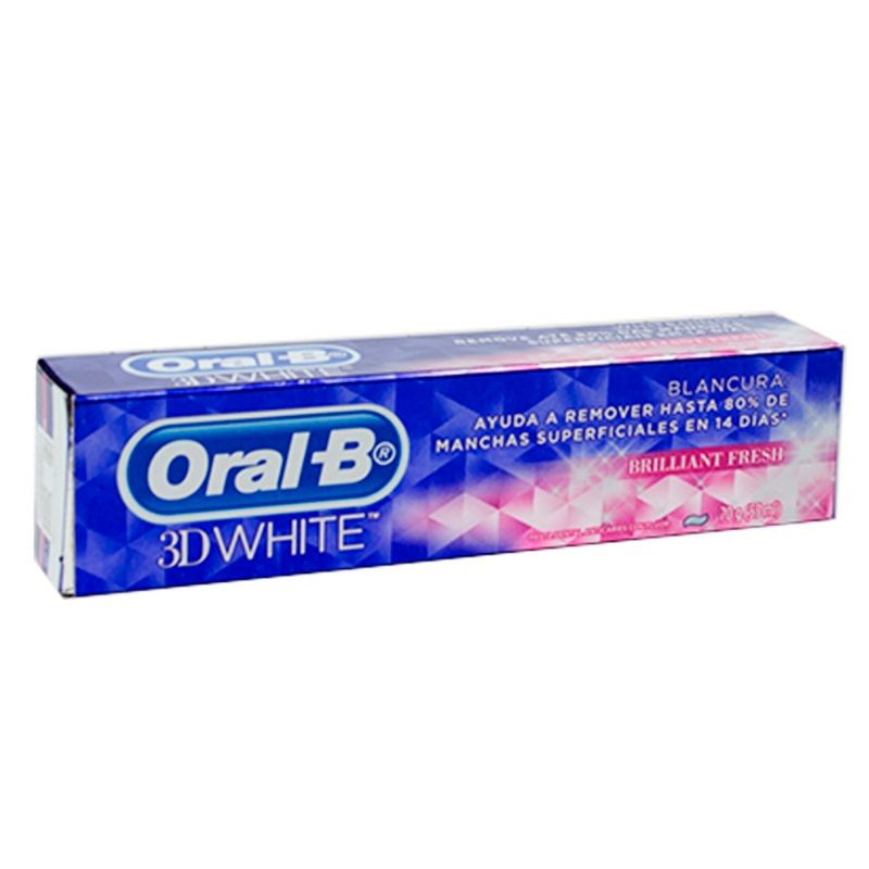 Pasta Dental ORAL B 3D White Brillant Fresh Tubo 70 G | Vega - Vegaperu