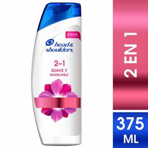 Shampoo HEAD & SHOULDERS Suave Manejable 2 en 1 Frasco 375 ml