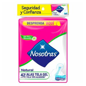 Toallas Higiénicas NOSOTRAS Alas Tela Gel Paquete 42 und