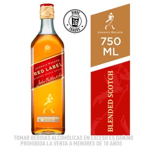 Whisky JOHNNIE WALKER Red Botella 750mH