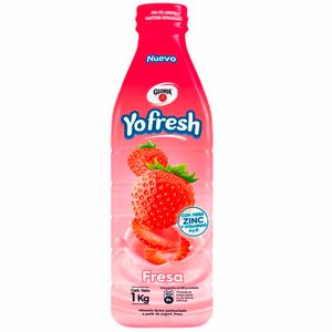 Yogurt GLORIA Yofresh sabor a Fresa Botella 1Kg