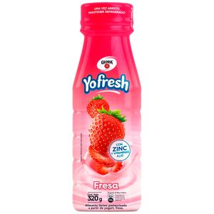 Yogurt GLORIA Yofresh sabor a Fresa Botella 320gr