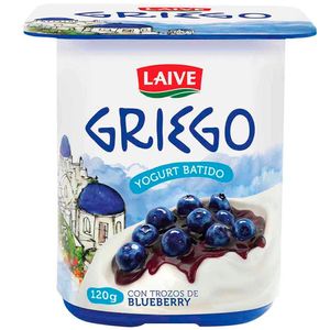Yogurt Griego LAIVE con Trozos de Blueberry Vaso 120gr