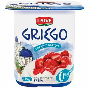 Yogurt Griego LAIVE con Trozos de Fresa Vaso 120gr