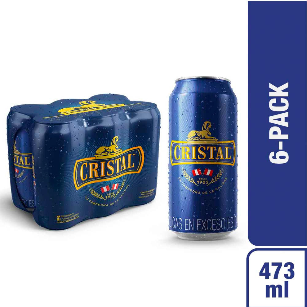 CRISTAL Pack 6 Lata 473ml | Vega - vegaperu