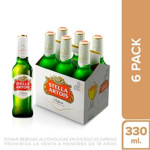 Cerveza STELLA ARTOIS Pack 6 Botella 330ml