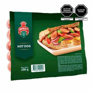 Hot Dog BRAEDT Tradicional Paquete 200gr