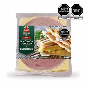 Pack BRAEDT Jamonada de Pollo + Queso Edam Paquete 180gr