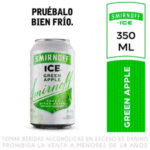 Vodka SMIRNOFF Ice Green Apple Lata 350ml