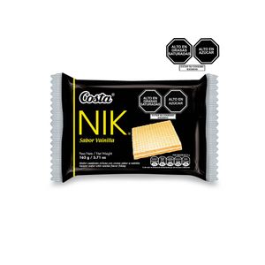 Wafer NIK COSTA Vainilla Pack 6un 27g