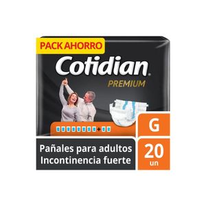 Pañales para Adulto COTIDIAN Premium Talla G Paquete 20un