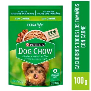 Comida para Perros DOG CHOW Cachorros con Carne Pouch 100 gr