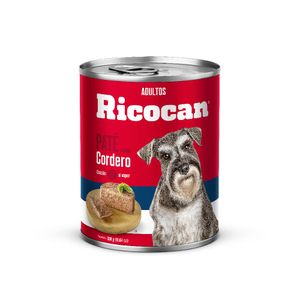 Comida para Perros RICOCAN Adultos Paté de Cordero Lata 330g