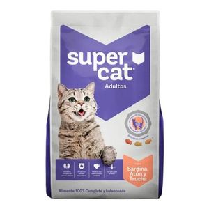 Comida para Gatos SUPER CAT Adulto Sardina, Atún y Trucha Bolsa 9 kg