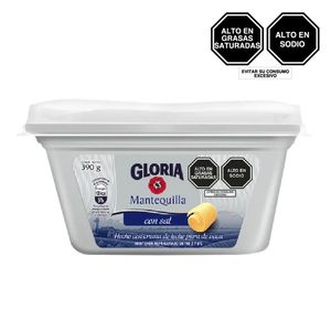 Mantequilla GLORIA con Sal en Pote 390gr