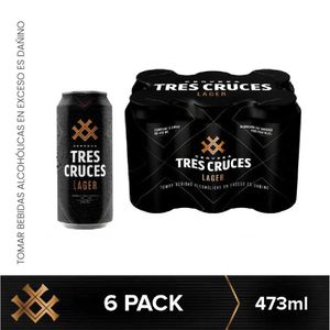 Cerveza TRES CRUCES Pack 6 Lata 473ml