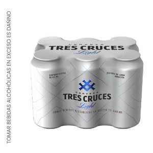 Cerveza TRES CRUCES Light Pack 6 Lata 355ml