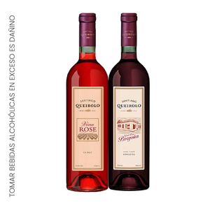 Pack Vino SANTIAGO QUEIROLO Borgoña + Rosé Botella 750ml