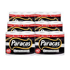 Papel Higiénico PARACAS Gold Negro Doble Hoja Paquete 4un 6 pack