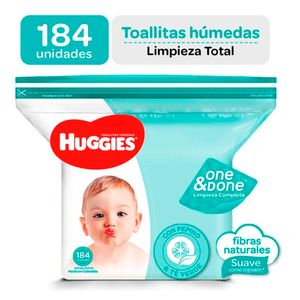 Toallitas Húmedas HUGGIES One & Done Refill Paquete 184un